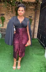 African Dresses for Women 2024 Sexy Bodycon Mermaid Maxi Dress Gown Ankara Turkey Sequin Outfits Robe Elegant Wedding Evening
