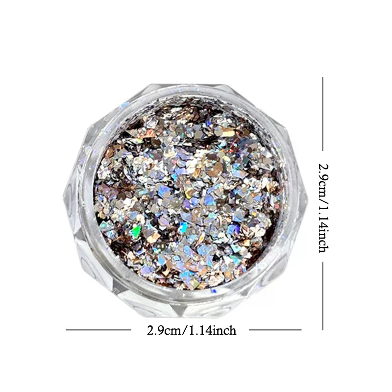 1Box Mini Sparkling Pentagram Nail Glitter - Star Shaped Nail Decoration, DIY Manicure Design Accessories for Salon Home