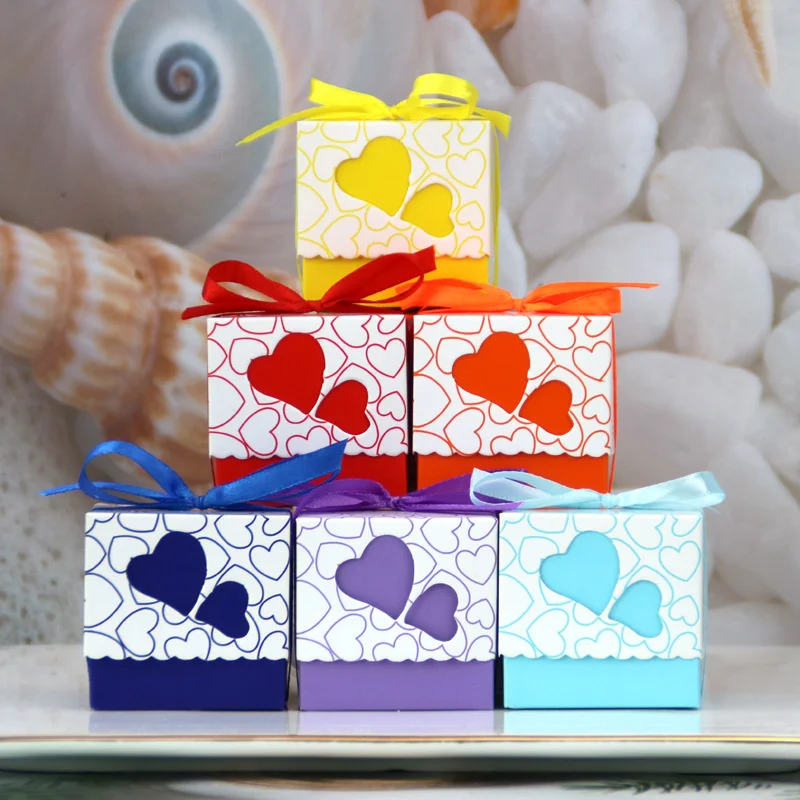 

Baby Shower Newborn Gift Box Baptism Birthday Candy Boxes For Party Chocolate Heart Dragees Wedding Guests Containing Favors Kid