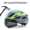 "NEWBOLER" Fahrradhelm mit wiederaufladbarem LED-Licht für Mountain-Road-Bike Kopfschutz UNISEX 6