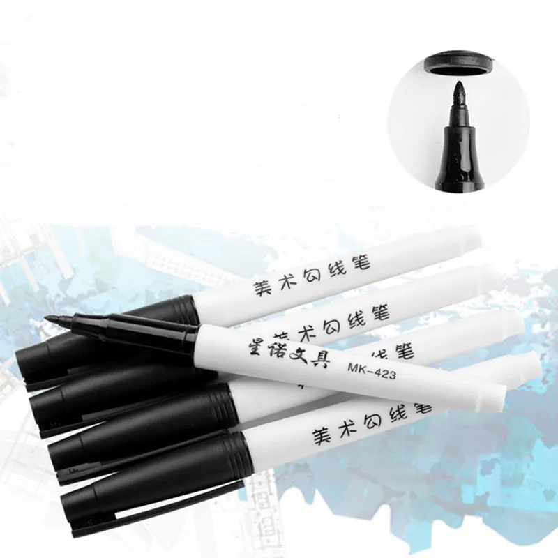 10 Pcs/set Permanent Marker Waterproof Marker Pen Medium Point 1.0mm Pen Black Ink Art Supplies permanent marker pen permanent marker markers pen permanent markers marker pens art marker pen art markers