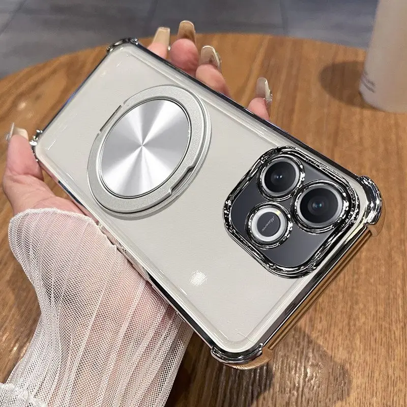 Magnetic Rotating Stand Matte Skin-Friendly TPU Case - Ultra-Thin Shockproof Cover