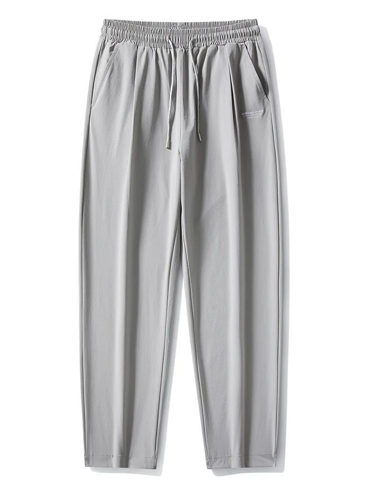Description Picture 6 of item10XL 9XL Men's Joggers Ice Silk Big Size Sweatpants Sportswear Breathable Cool Drawstring Casual Track Pants Men Sport Trousers