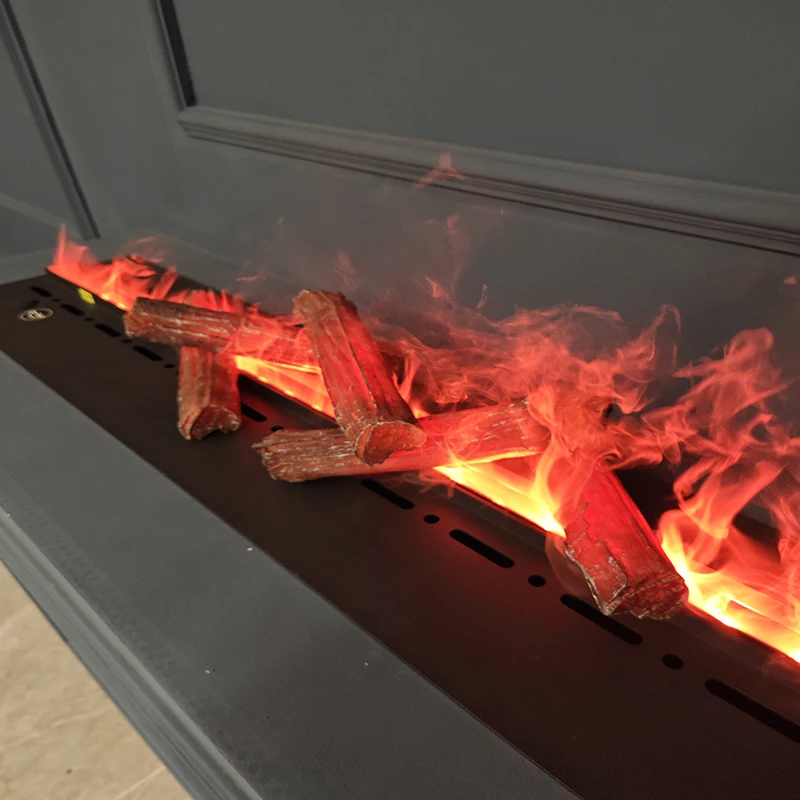 Resin Electric Fireplace Simulated Charcoal Fake Firewood Lifelike Ornaments Home Office Atomized Fireplace Decoration