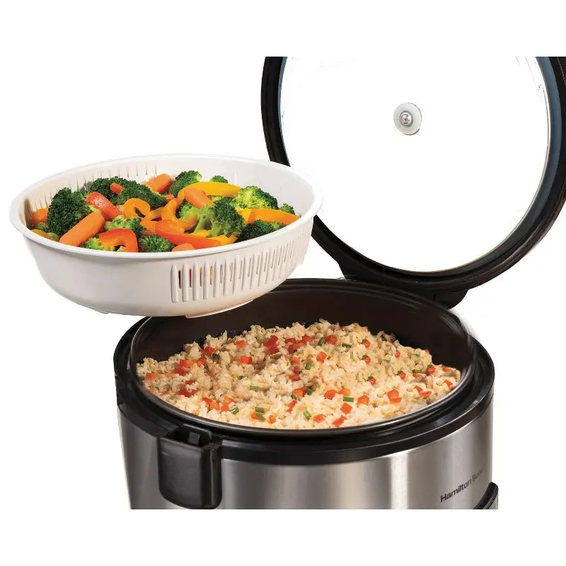 Chic 14-Cup Black Rice Cooker: Easy Cooking with Convenient One-Touch Operation