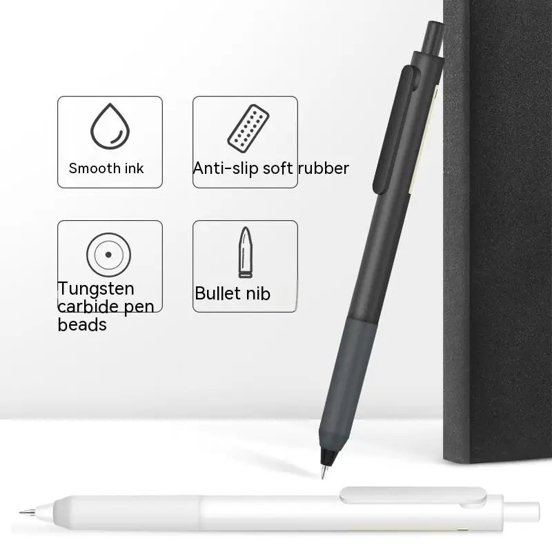 Homu Gel Pen Retractable Black ink Ballpoint for writing 0.5mm refills Office school supplies Stationery 4