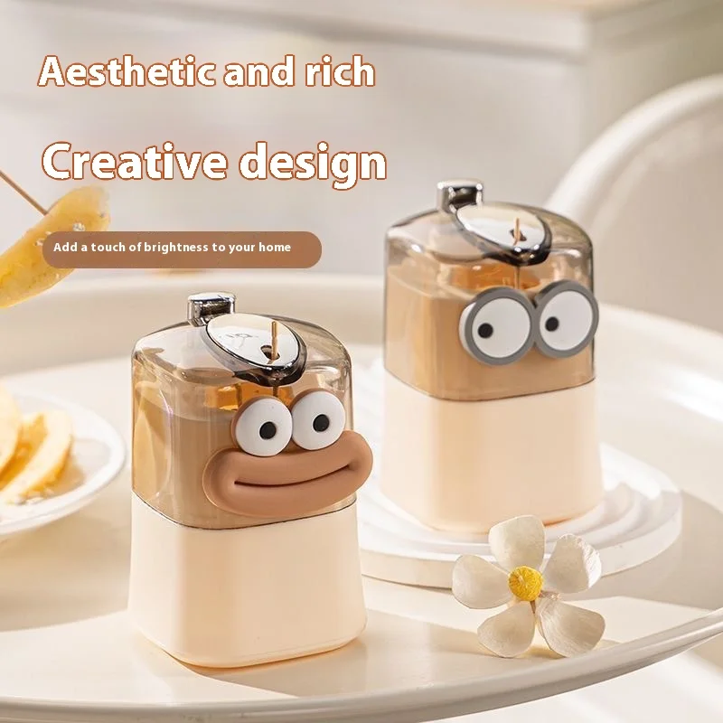Creative Cartoon Gut and Mouth Toothpick Box for Home Use Cream-style Light Luxury Toothpick Holder