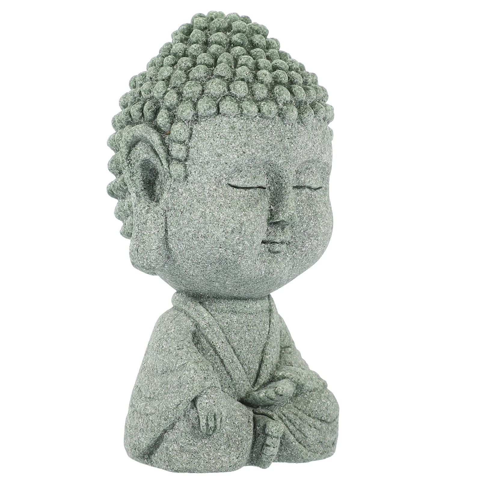 

Sandstone Buddha Sculpture Figurine Craft Statue Indoor Zen Home Decoration Desktop Small