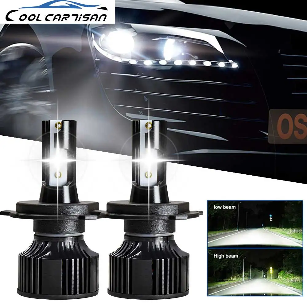 

EAGLEVISION H4 LED Headlight Motorcycle Bulbs White Super Bright 12V 24V 100W 10000LM Lens Headlamp Accessories