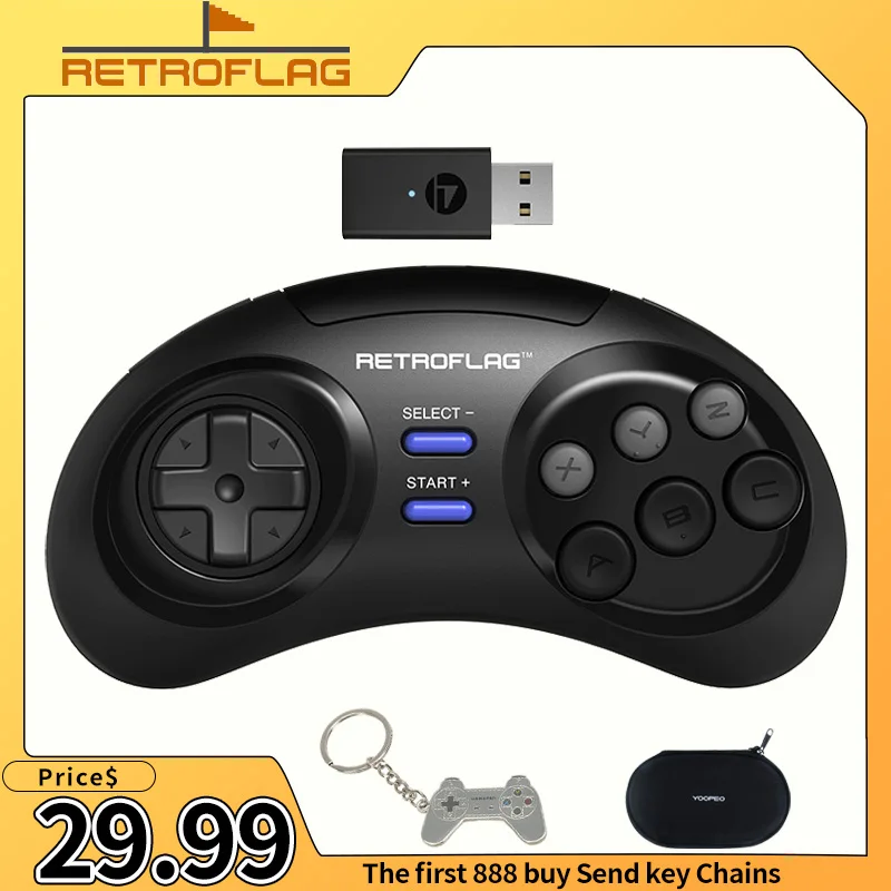 

Классический 2,4G контроллер Retroflag-M беспроводной геймпад для Nintendo Switch Windows MD mini/mini 2 и Raspberry Pi