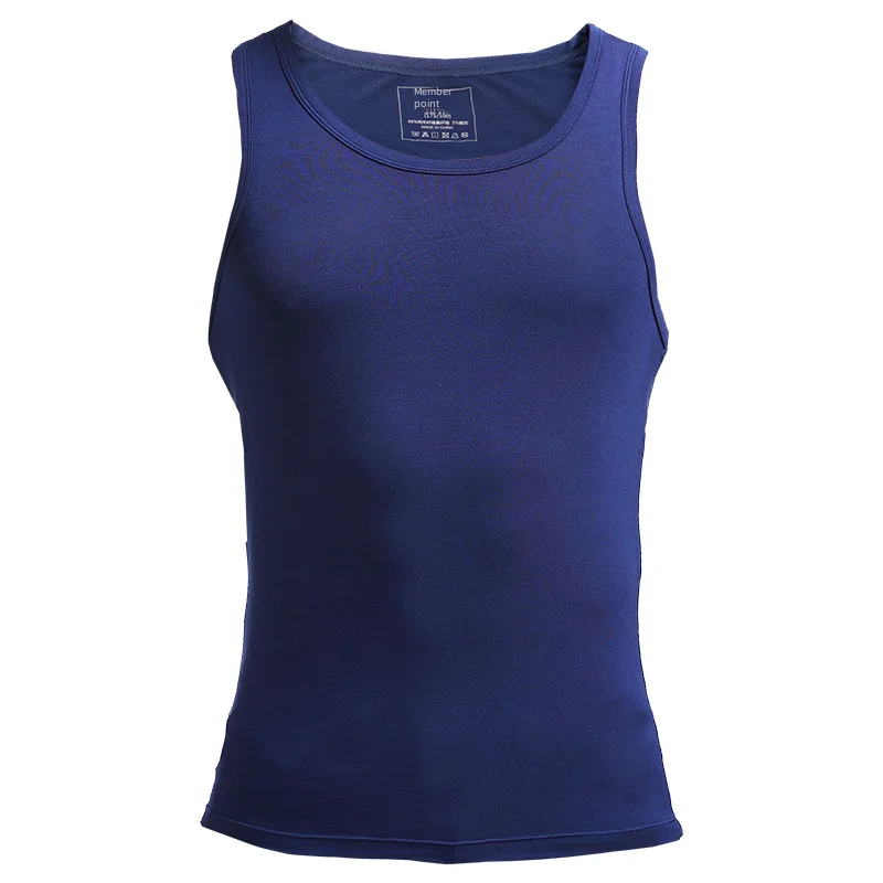 Men's Modal Thin Sweat Vest Summer Sports Top Cross-back Tight Fitness Elasticity Sleeveless Base Layer Top