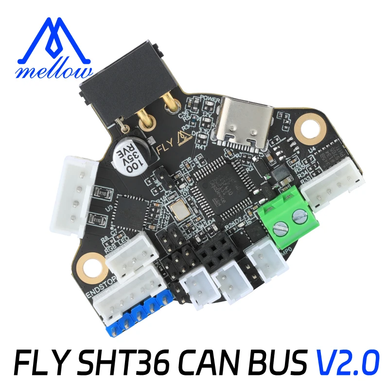 

Mellow Fly-SHT V2.0 Board With 1M Can Cable For Klipper Hotend HeadTool Canable Canbus And Use PT100 / Encoder For 3D Printer