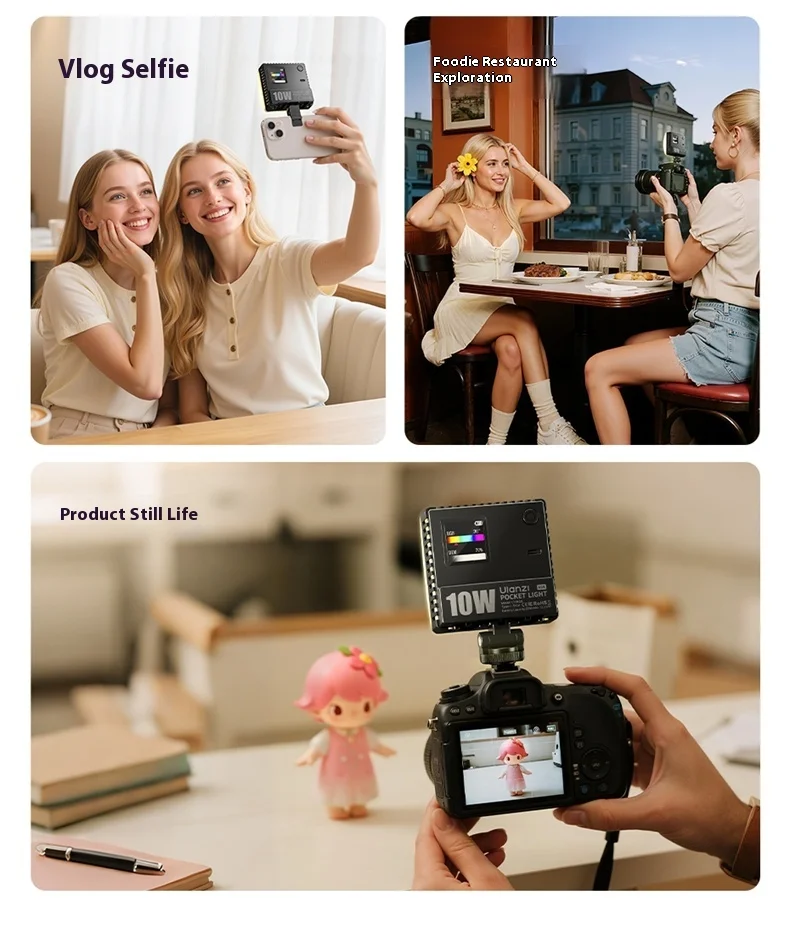 Ulanzi C10 RGB Fill Light Mini 10W Portable Video Light description image 12