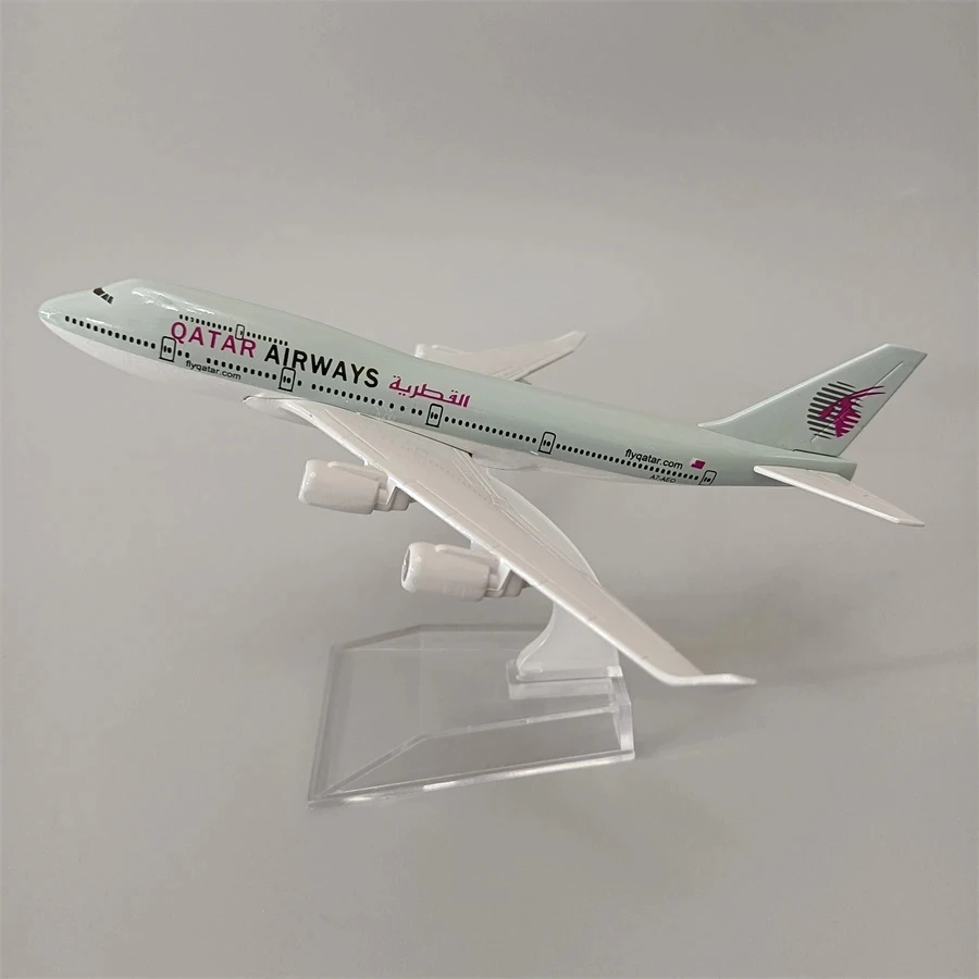 16Cm Air Qatar Airways B747 Airlines Modello Di Aeroplano Qatar Boeing 747 Airways Lega Di Metallo Pressofuso Modello Di Aereo Regali