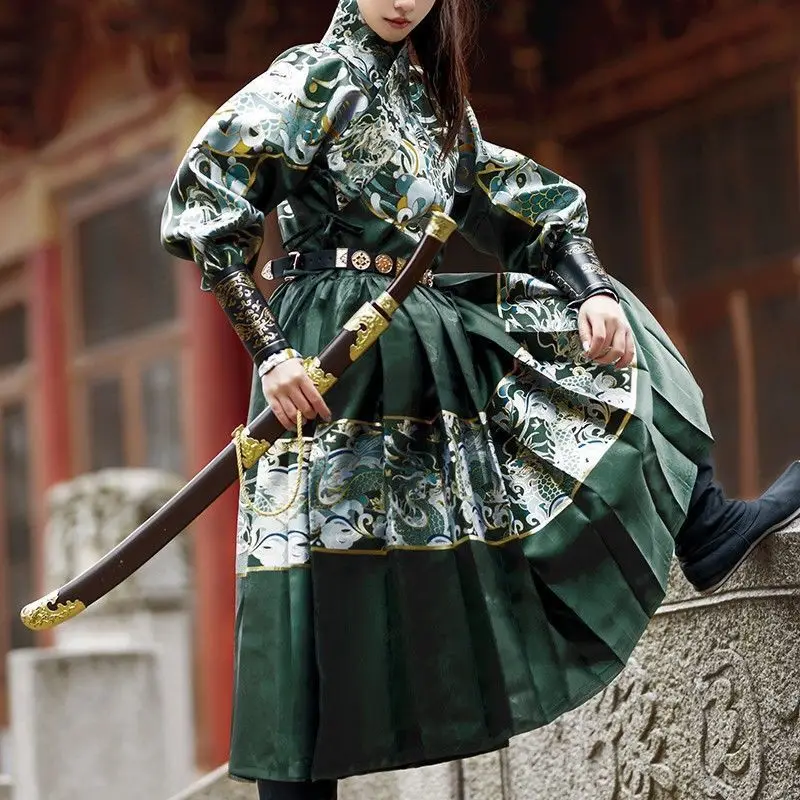 Hanfu Men&women Ancient Chinese Hanfu Armour Gown Adult Archer