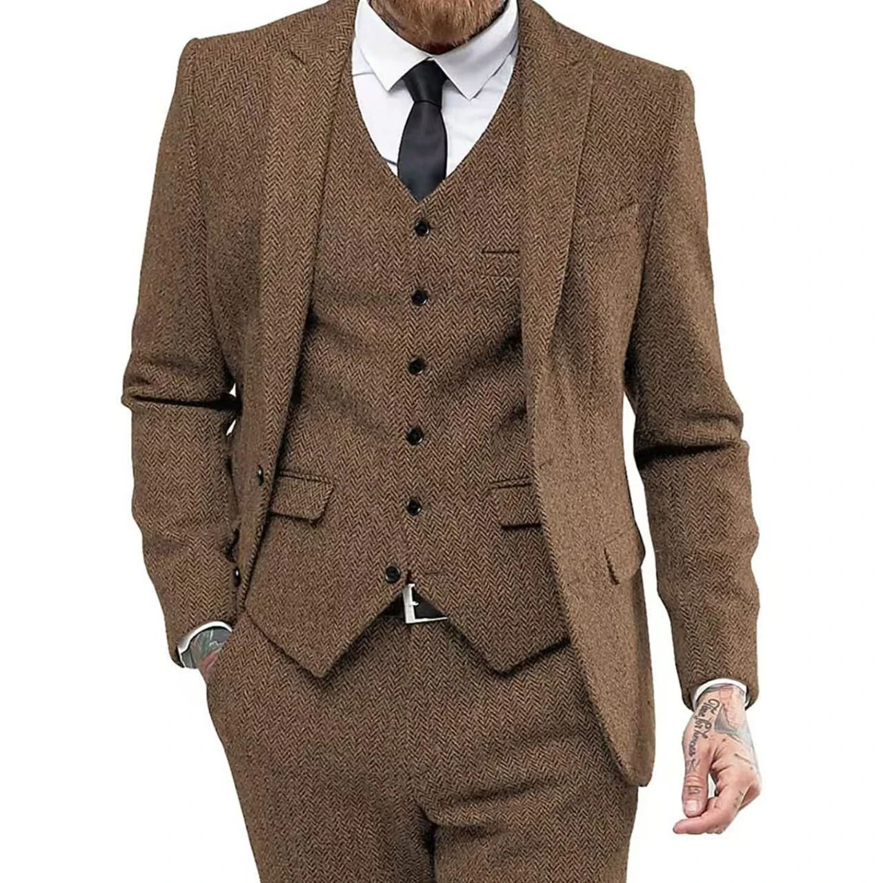 Plaid Suit ,3 Piece Men's Wedding Suit Set,Slim Groom Suits,stage graduation dress,Circus Costume