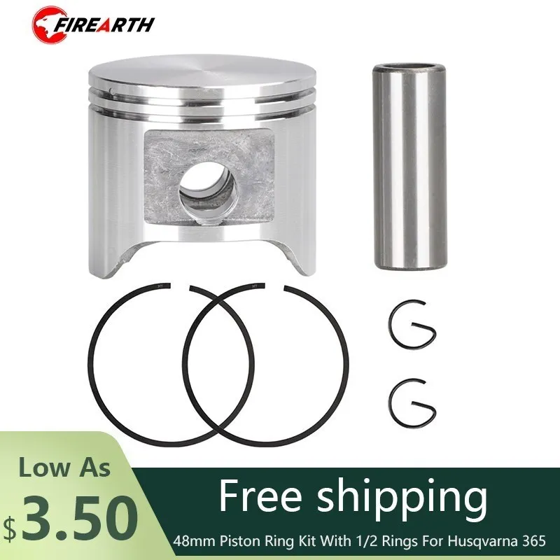 

Chainsaw Piston Ring Kit 48mm with 1/2 Rings for Husqvarna 365 365XP 365 Special 365 EPA Chainsaw Spare Parts Garden Supplies