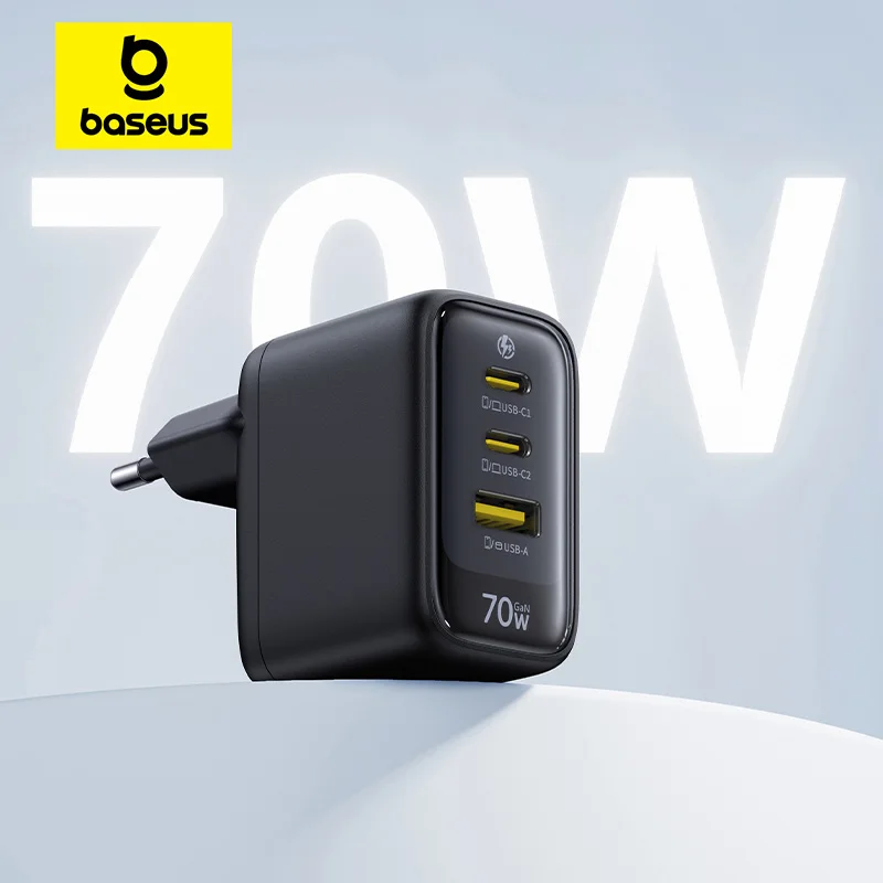 Baseus 70W Schnell-Ladegerät Typ C USB-Ladegerät Unterstützt QC PD PPS Tragbares Ladegerät für iPhone 17 16 15 14 Macbook Air Laptop-Ladegerät - AliExpress 202192403