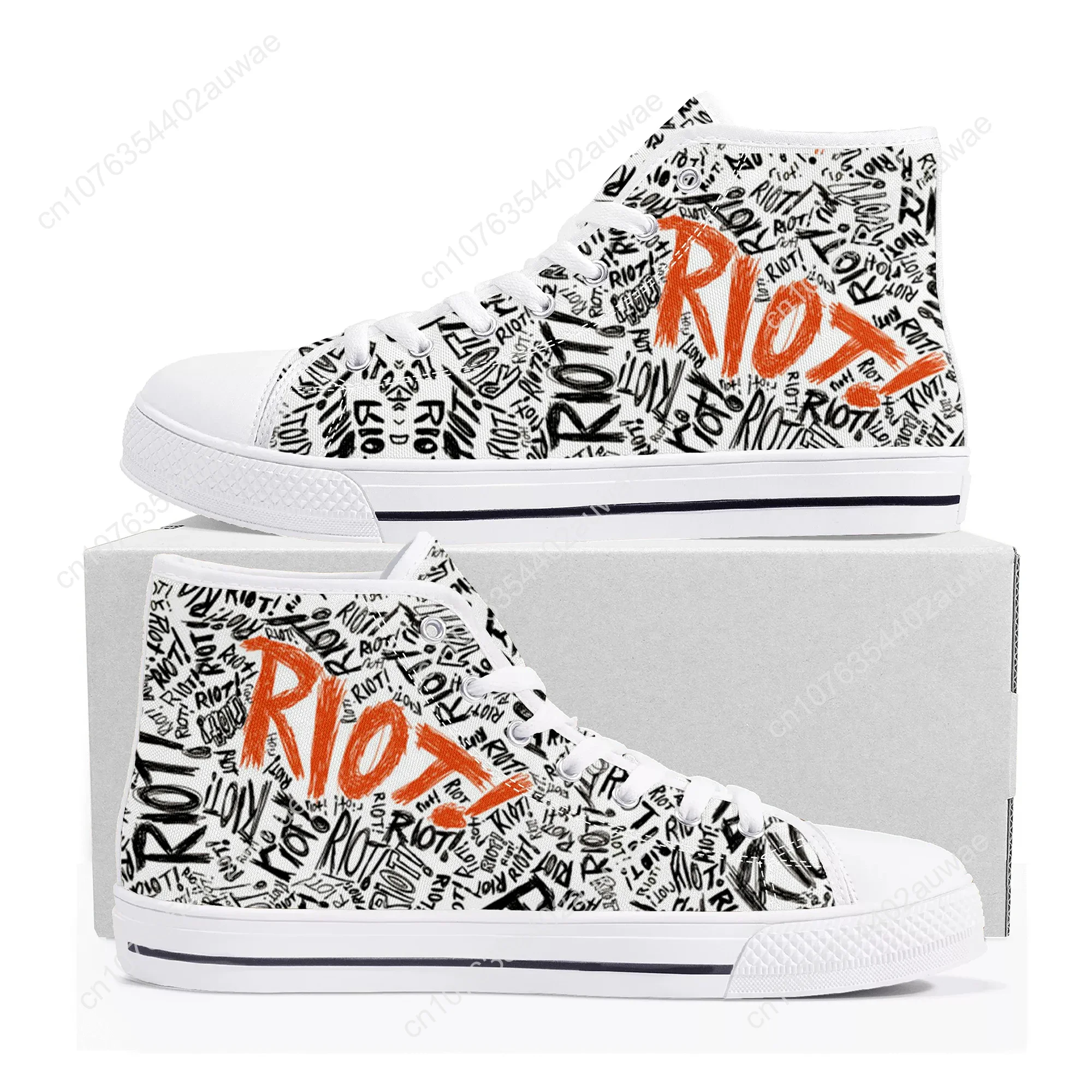 

Paramore Rock Band Pop High Top High Quality Sneakers Men Women Teenager Canvas Sneaker Casual Couple Shoes Custom Shoe White