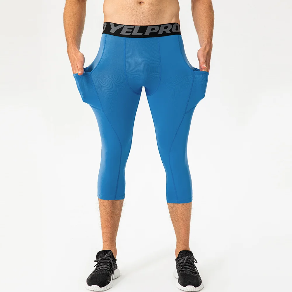 Men Sport Shorts Pocket Summer Sportswear Jogging Compression Short Pants Training Basketball Clothing Gym Fitness Runnin Bottom