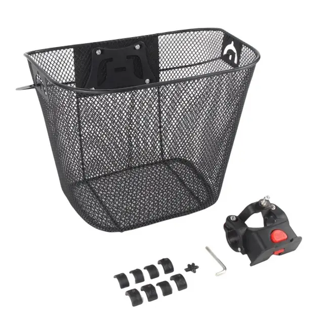 Metal Mesh Bike Basket Bike Hanging Basket MTB Bicycle Front Handlebar