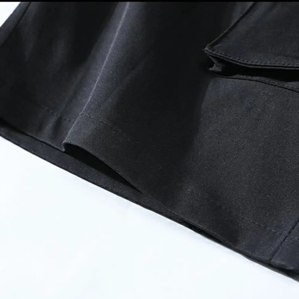 Description Picture 4 of itemMultiple Pockets Cargo Shorts Elasticated Waistband Men Shorts Men's Summer Elastic Waistband Drawstring Cargo for Streetwear