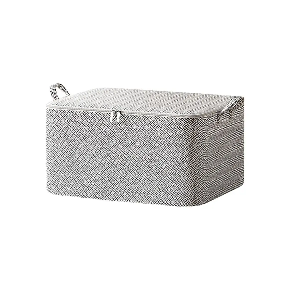 Non-woven Quilt Storage Bag with Lids Zipper Foldable Clothes Quilt Bins Container Large Capacity Dust-proof Bag Organize 4