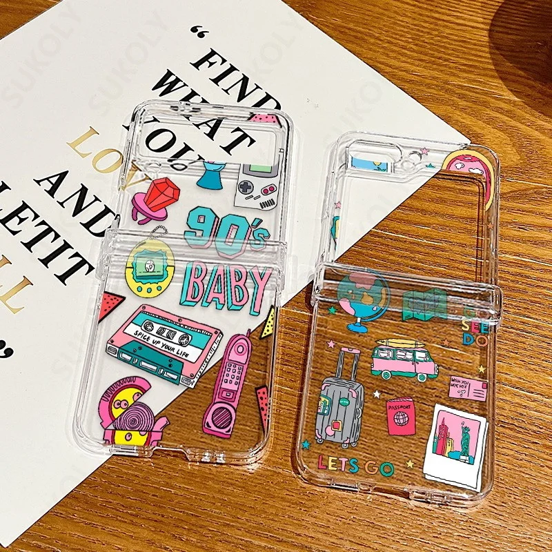 Creative Personalized Hard Clear Folding Case - Fashionable and Durable Protective Cover