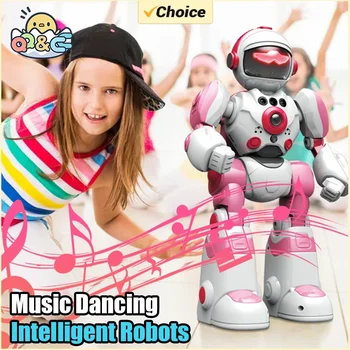 Robot RC Robot vocale intelligente Gesto telecomando Programmazione Musica Macchina da ballo Regalo giocattolo educativo elettrico per bambini