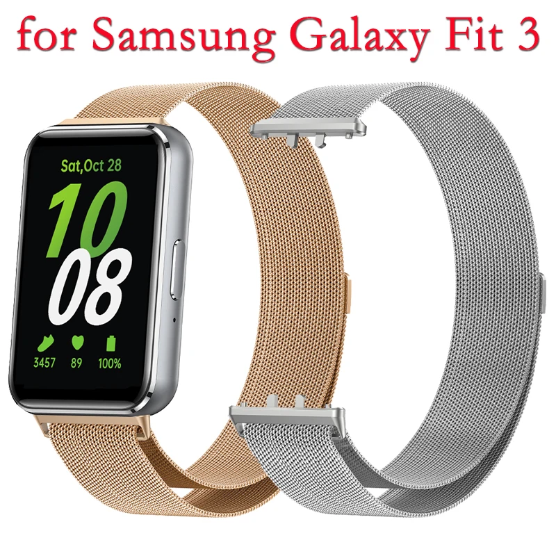 Cinturino Magnetico Per Samsung Galaxy Fit 3 Bracciale Milanese Loop In Acciaio Inossidabile Correa Per Accessori Samsung Galaxy Fit 3 Band