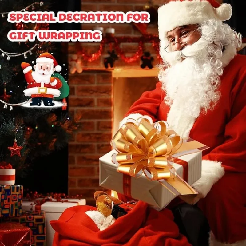 10/1PCS Pull Bows Gift Knot Ribbon for Christmas Ornament Gift Box Wrapping Birthday Party Wedding Decoration ribbon bow decoration christmas bow ornaments