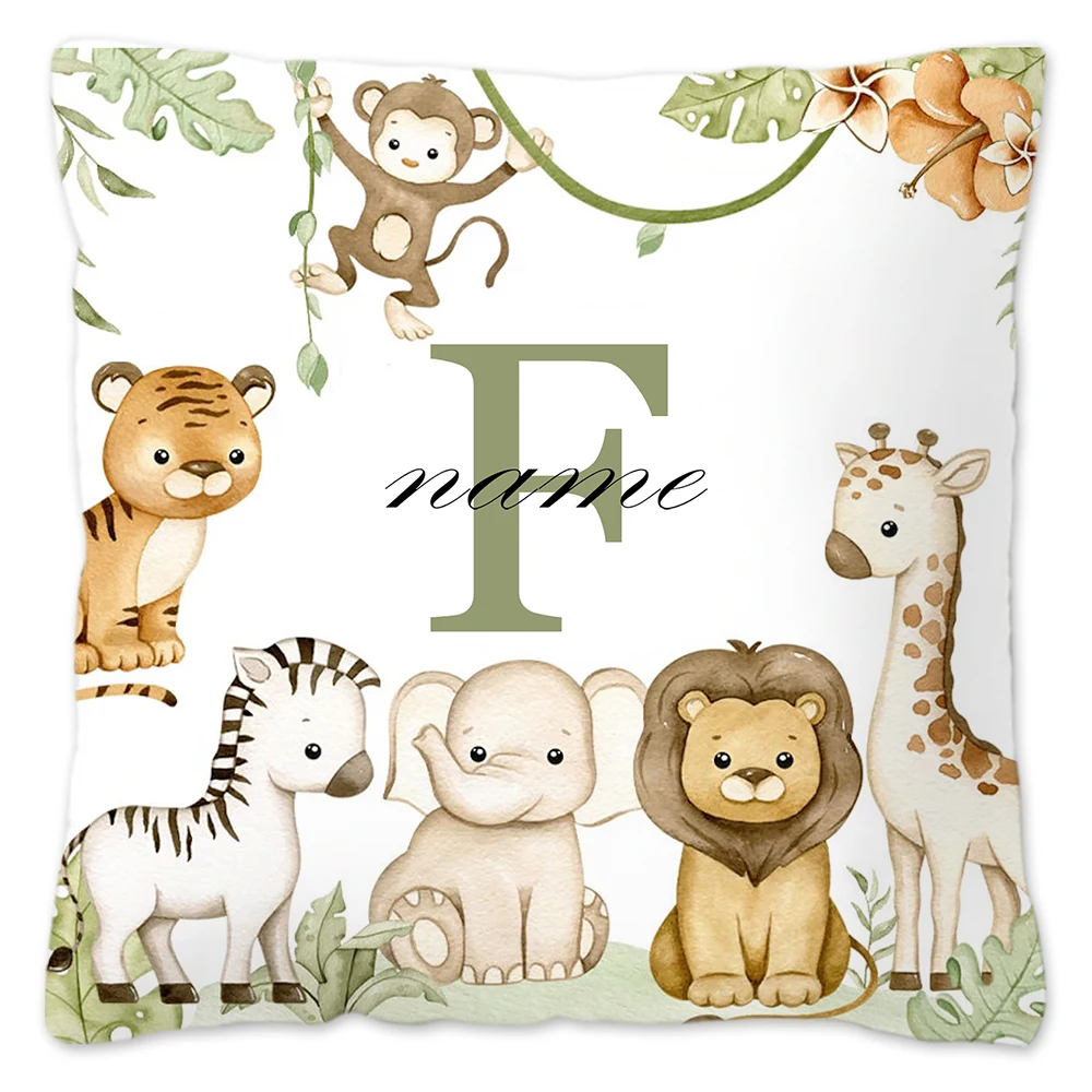Personalized Animal Pillowcase - Custom Name Kids Bedroom Decoration & Birthday Gift