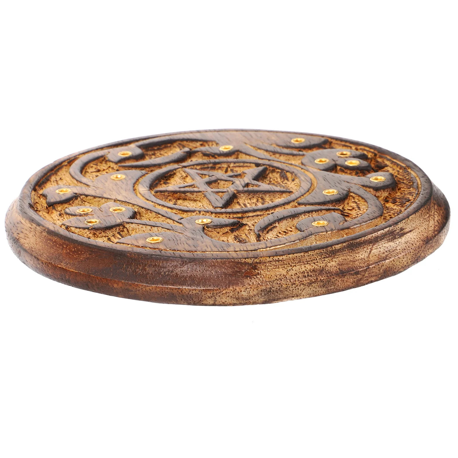 

Round Wooden Incense Burner Incense Holder Incense Sticks Burner Vintage Ornament