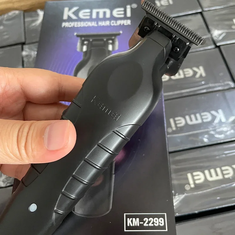 Hair clipper hair trimmer Kemei KM-2299 barber cordless hair trimmer 0mm zero gapped carving clipper detailer professional electric finish cutting machine
