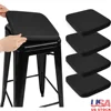 Modern Faux Leather Magnetic Bar Stool Cushions 4 Pack Square Chair Pads Comfortable Soft Stackable Bistro Dining Use 1