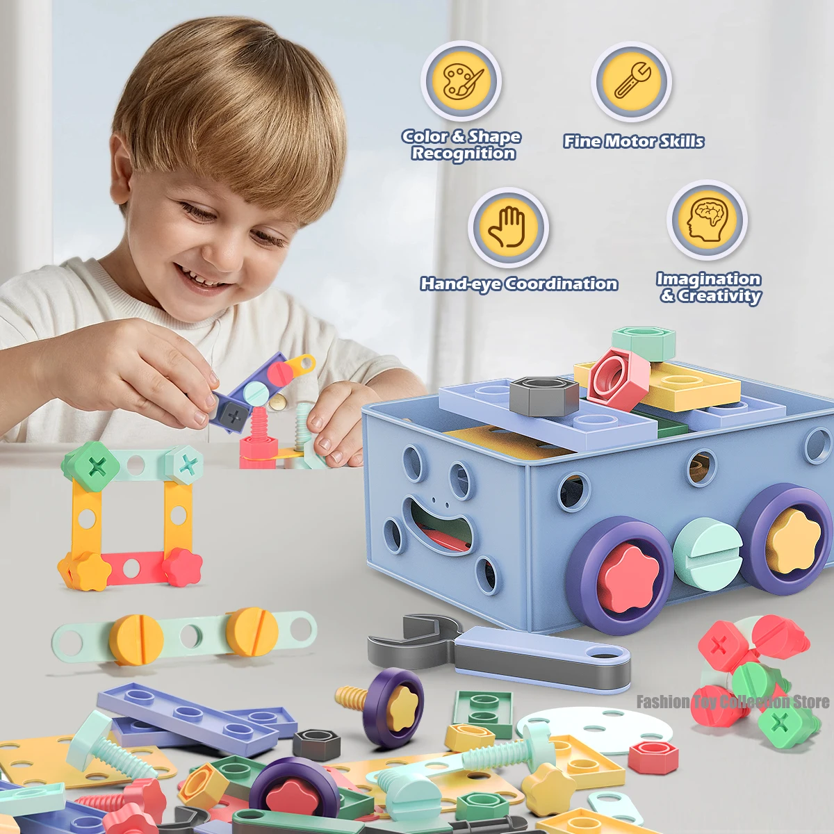 Variable DIY Screw Repair Kit Toys For Children Nut Disassembly Assembly Tools Set Creative 3D Puzzle Educational Toys Kids Gift assemble toy
