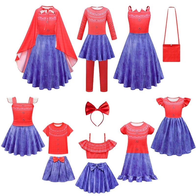 trono frutas gemelo Disfraz de Halloween para niñas, traje rojo de hoja de loto Meilin, vestido  de noche para bebé, traje de baño para niños, conjuntos de ropa| | -  AliExpress