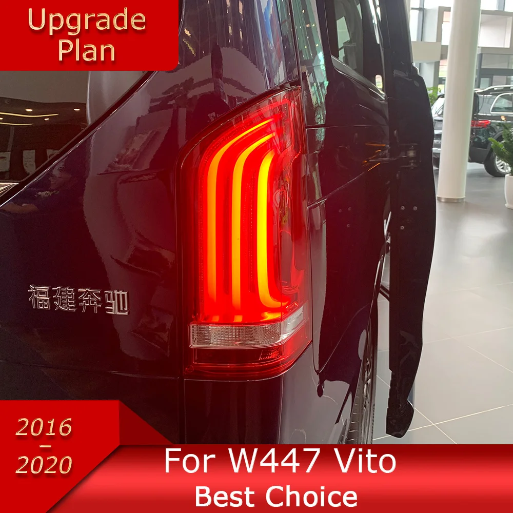 Car Lights for Vito W447 2016-2024 V220D V250 LED Auto Taillight Assembly Upgrade High Configure Signal Lamp Tool Accessories