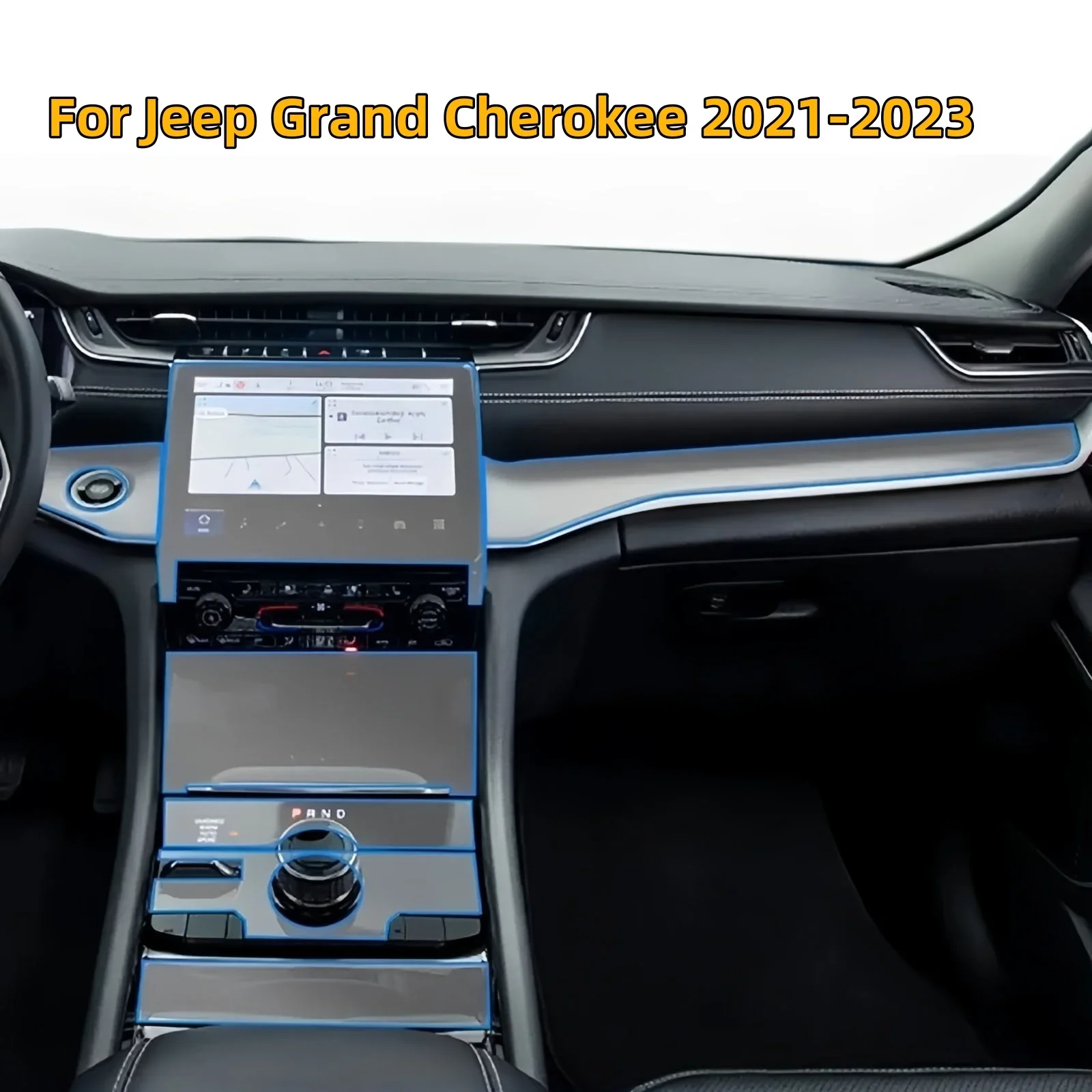 Auto Innentür Center Konsole Medien Dashboard Navigation Für Jeep Grand Cherokee 2021-2023 TPU Anti-scratch Schutz film