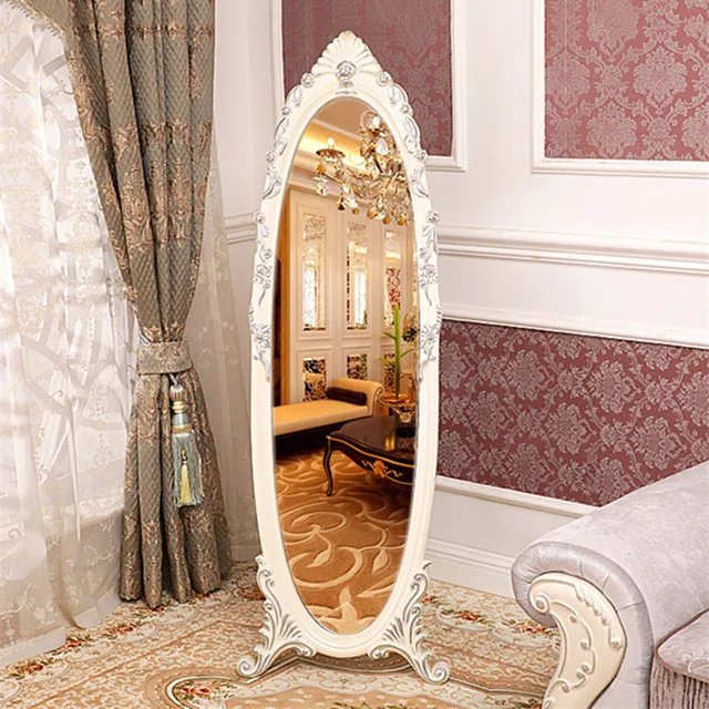 Discounted Full Body Makeup Mirror with elegant framed shape and Northern European style