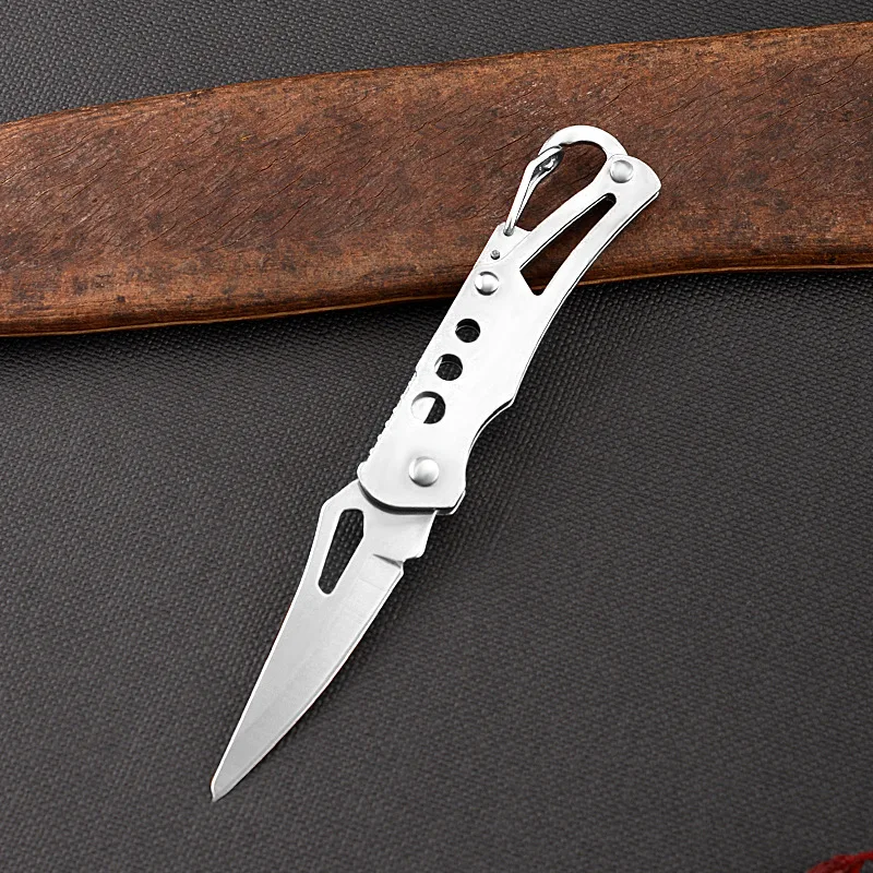 Portable Stainless Steel Shape Knife Camping Self Defense Outdoor Survival Supplies Tools Foldable Pocket Knife Mini Key