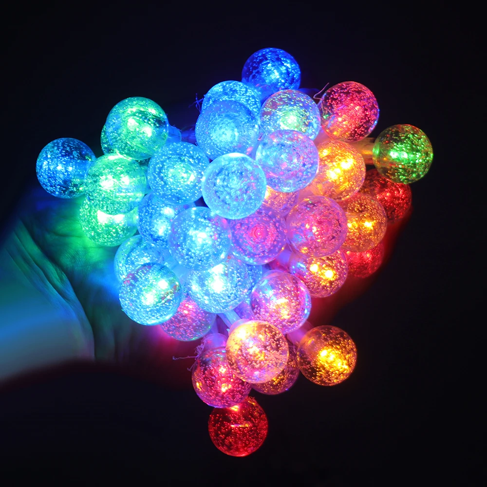 5V 1.5m 3m 6m10m Bubble Ball LED String Fairy Light USB/Battery Powered Warm White/RGB Wedding Christmas Party Home Decoration