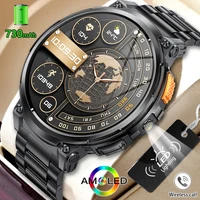 LIGE 1.85"HD Screen Outdoor Sport Smartwatch Men Heart Rate Flashlight Watch 730mAh Battery Waterproof Wireless Call Smart Watch 1