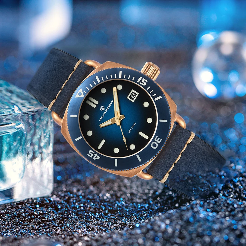 Aquatrident New Men's Bronze Mechanical Watch 200M Waterproof Movement NH35 SapphireCrystal Swiss Luminous mensautomatic watches 2