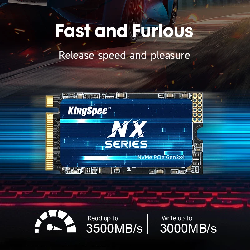 Фото Жесткий диск KingSpec SSD M2 128 ГБ 256 ГБ 512 ГБ 1 ТБ NVMe 120g 240g Ssd Nmve PCIe, твердотельный диск PCI-e 2242 SSd для ноутбука и настольного компьютера №2