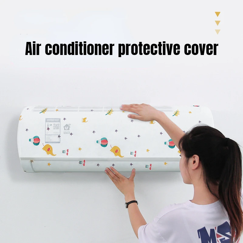 

Air Conditioner Dust Cover Wall Mounted Protective Cover High Elastic Waterproof and Dust-proof Washable Air Conditioner Cover