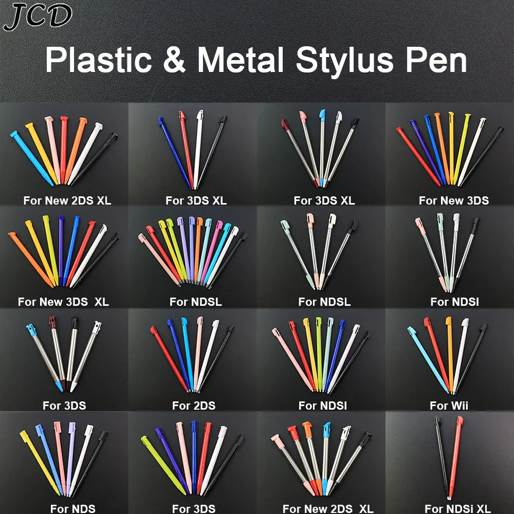 Jcd 1Set Penna Stilo In Plastica E Metallo Per 2Ds 3Ds Xl Ll New 2Ds Xl New 3Ds Xl Wii Touch Pen Per Ds Lite Ndsl Ndsi Xl Nds