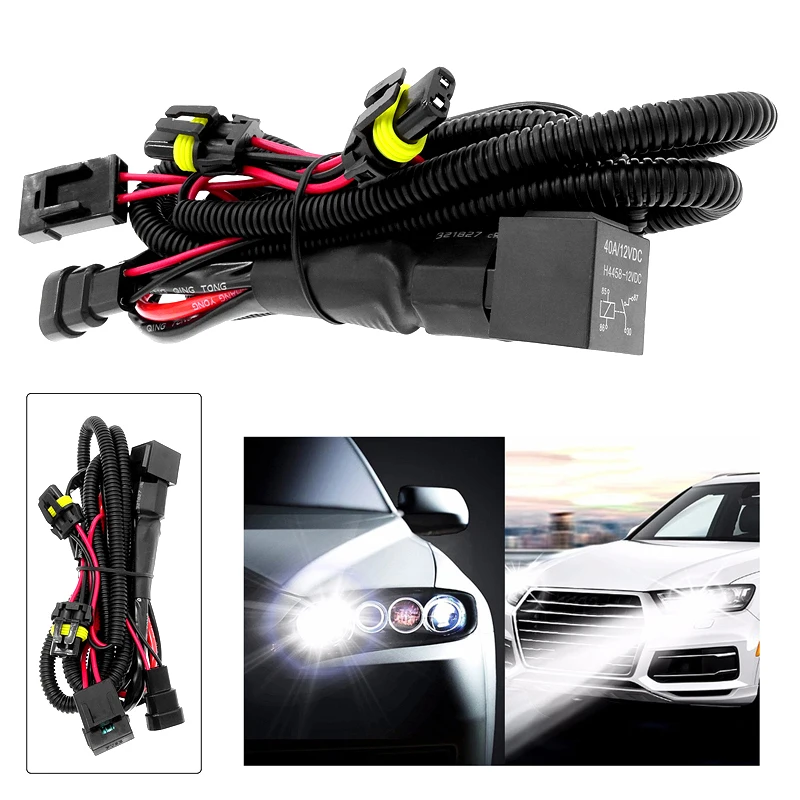 

1 Pc for 9005 9006 H1 H13 H7 H8 H9 H11 Xenon HID Wire Harenss Wire Light Controller Adapter Plugs Lamp HID Relay Harness Wiring