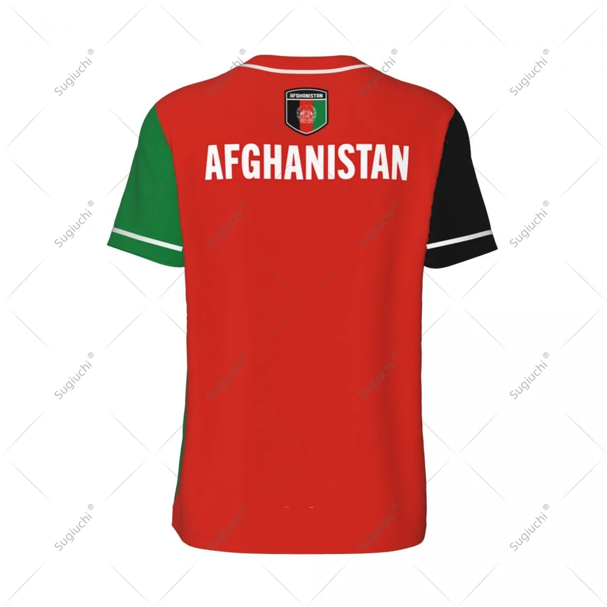 3D Printed Afghanistan Flag Men Baseball Jerseys Mesh Sports T-shirt Tees Name Nunber