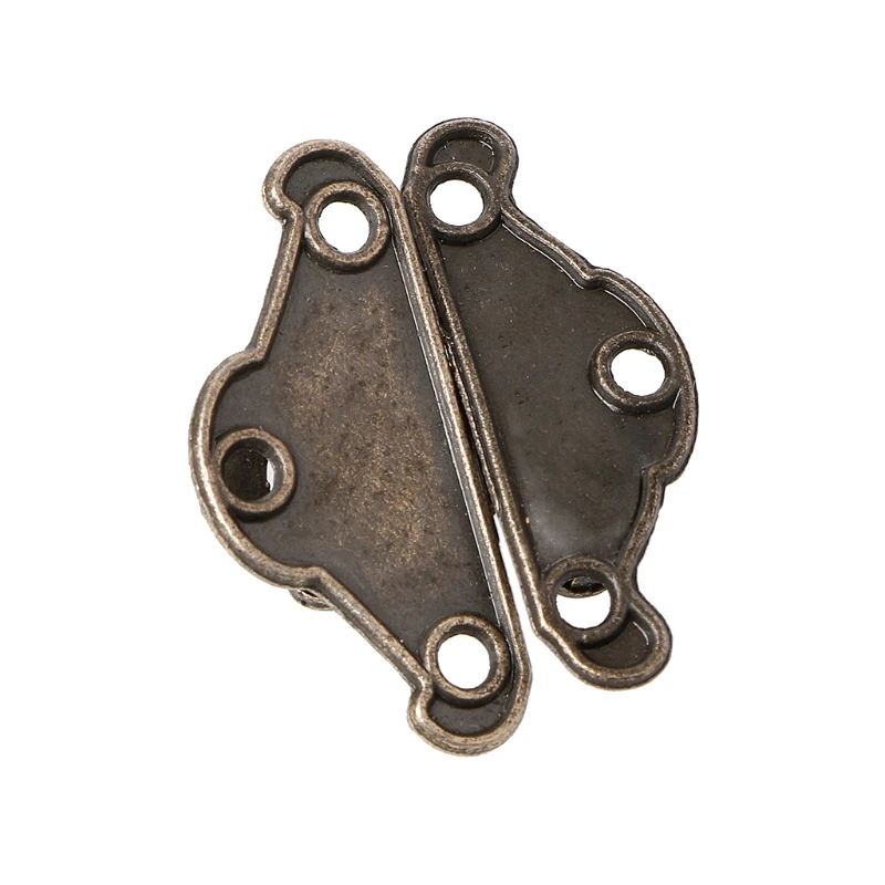 Placa de bloqueo de pecho de aleación de Zinc Vintage para caja de joyería de madera Cabi, almohadilla de cerrojo de pestillo